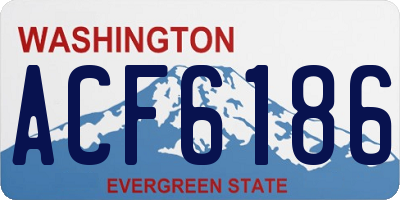 WA license plate ACF6186