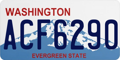 WA license plate ACF6290