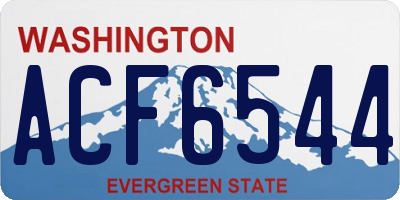 WA license plate ACF6544