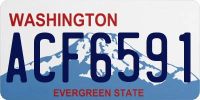 WA license plate ACF6591