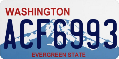 WA license plate ACF6993
