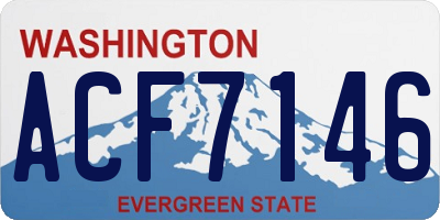 WA license plate ACF7146