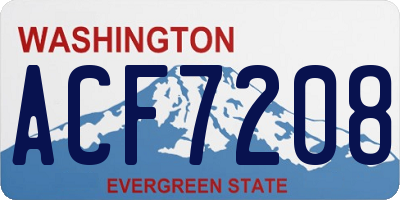 WA license plate ACF7208