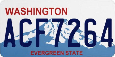 WA license plate ACF7264