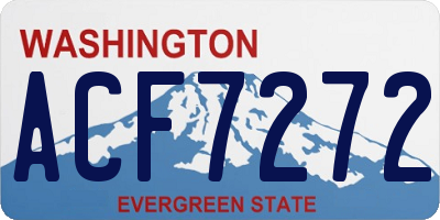 WA license plate ACF7272