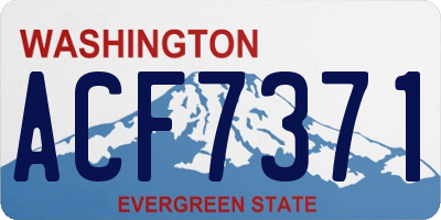 WA license plate ACF7371