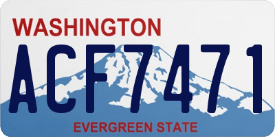 WA license plate ACF7471