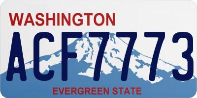 WA license plate ACF7773