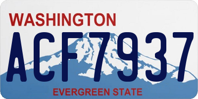 WA license plate ACF7937