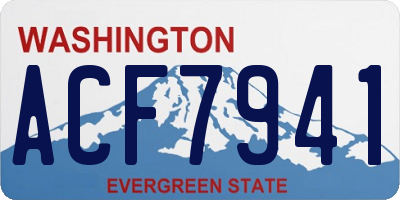 WA license plate ACF7941