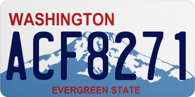 WA license plate ACF8271