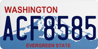WA license plate ACF8585