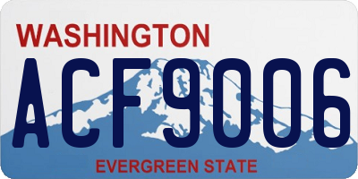 WA license plate ACF9006