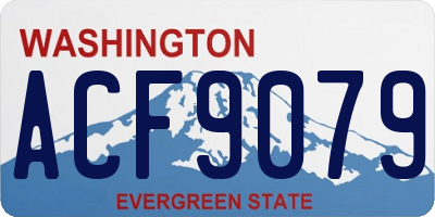 WA license plate ACF9079