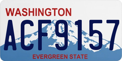 WA license plate ACF9157