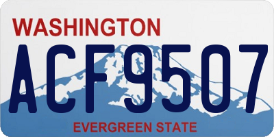 WA license plate ACF9507