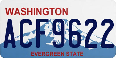 WA license plate ACF9622