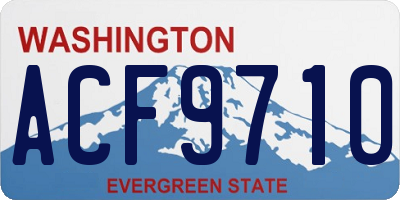 WA license plate ACF9710