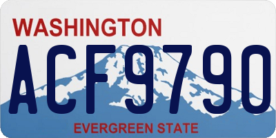 WA license plate ACF9790