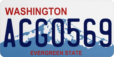 WA license plate ACG0569