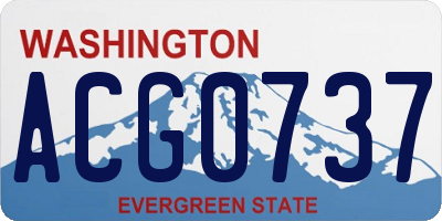 WA license plate ACG0737