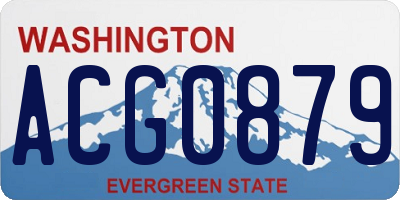 WA license plate ACG0879