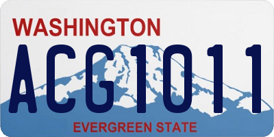 WA license plate ACG1011
