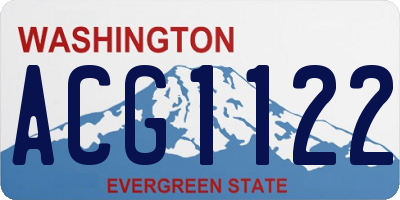 WA license plate ACG1122