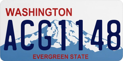 WA license plate ACG1148