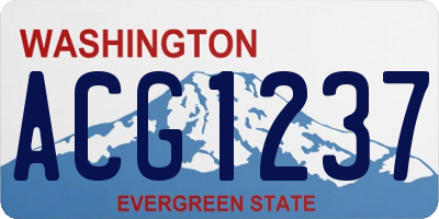 WA license plate ACG1237