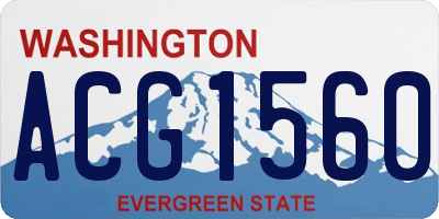 WA license plate ACG1560