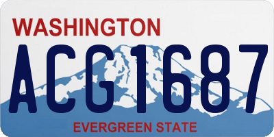WA license plate ACG1687