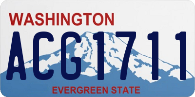 WA license plate ACG1711