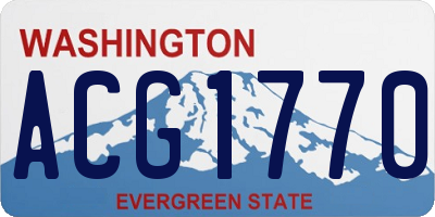 WA license plate ACG1770