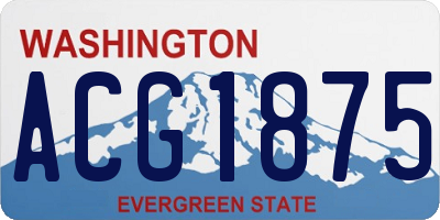 WA license plate ACG1875