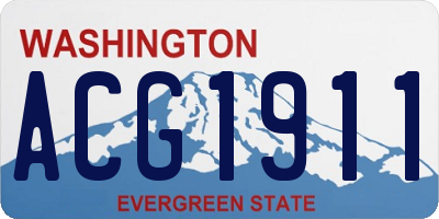 WA license plate ACG1911