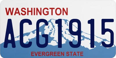 WA license plate ACG1915