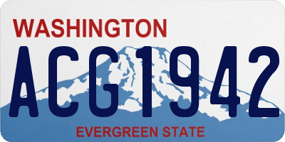 WA license plate ACG1942