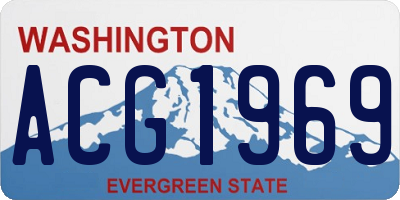 WA license plate ACG1969