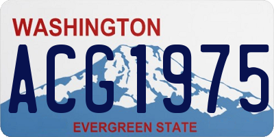 WA license plate ACG1975