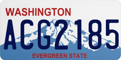 WA license plate ACG2185