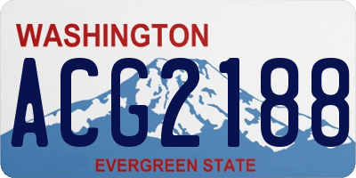 WA license plate ACG2188
