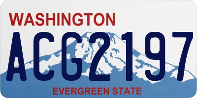 WA license plate ACG2197