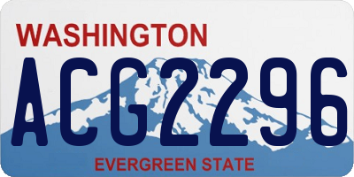 WA license plate ACG2296
