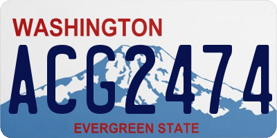 WA license plate ACG2474