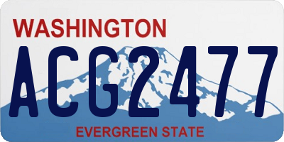 WA license plate ACG2477