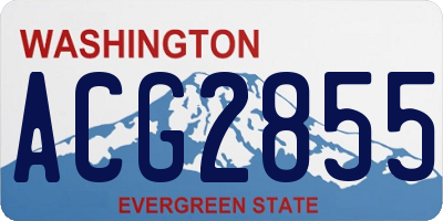 WA license plate ACG2855