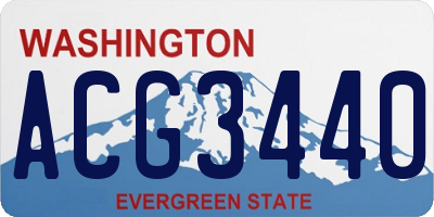 WA license plate ACG3440
