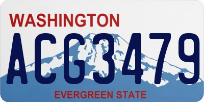 WA license plate ACG3479