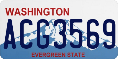 WA license plate ACG3569